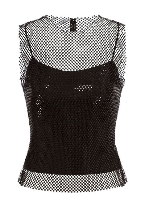Canotta a rete in nero Alberta Ferretti - donna ALBERTA FERRETTI | 081366461555